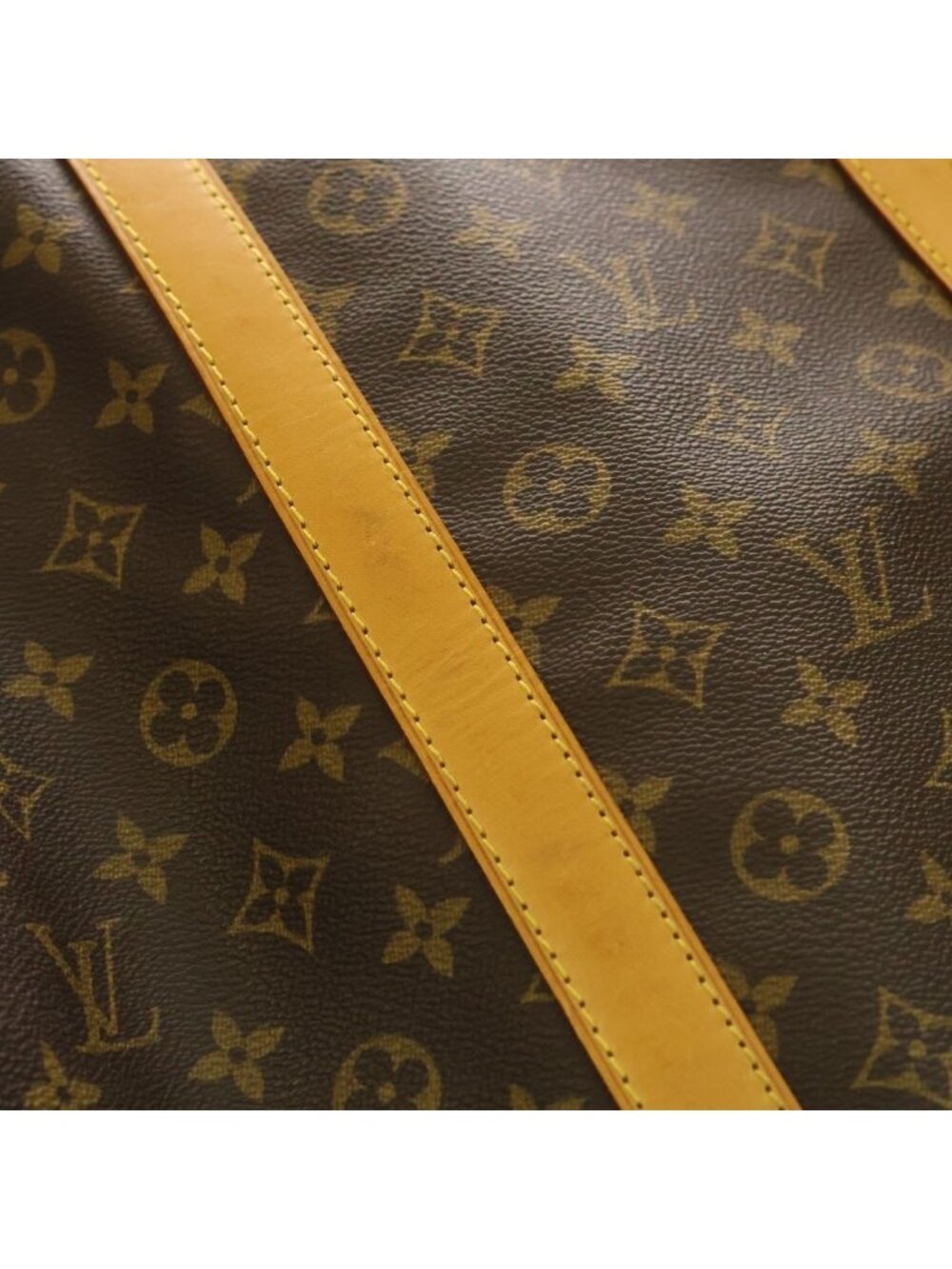 Louis Vuitton Keepall Bandouliere 60 Monogram Leather Shoulder Boston Bag Gold - Picture 5 of 6